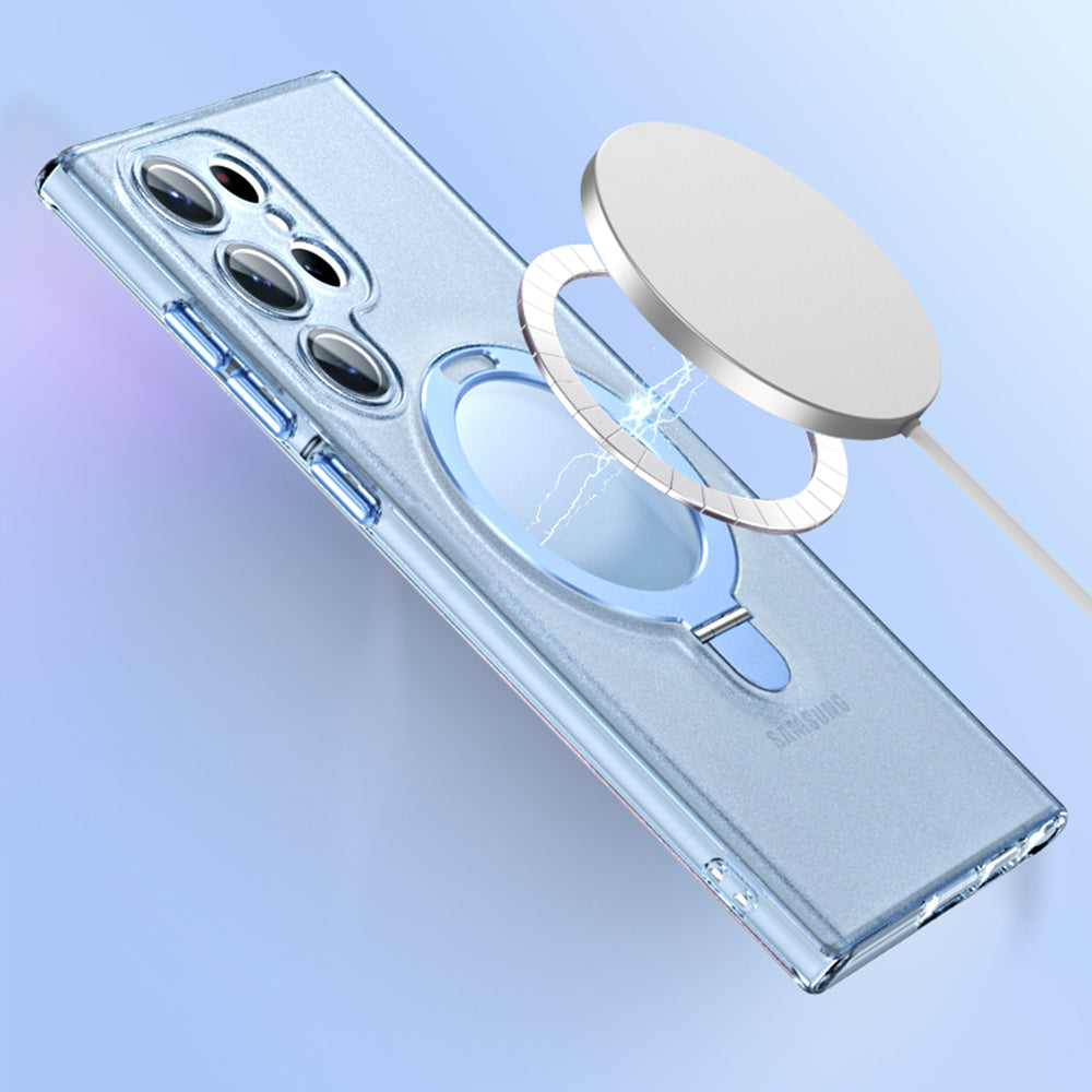 Magnetic Kickstand Phone Case for Samsung Galaxy S23 Ultra TPU PC Matte Anti-Slip Cover with Camera Lens Protector Magnetic Kickstand Phone Case for Samsung Galaxy S23 Ultra TPU PC Matte Anti-Slip Cover with Camera Lens Protector